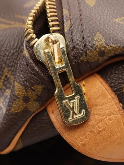 Pre-owned Louis Vuitton 2002 Keepall 60 Monogram Travel Bag In Brown