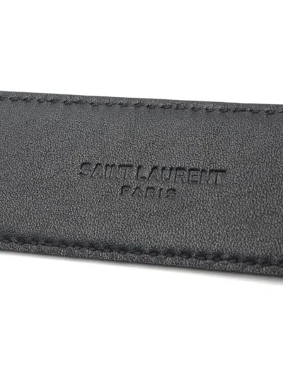 Pre-owned Saint Laurent 2021s Cassandra Belt Leather Black