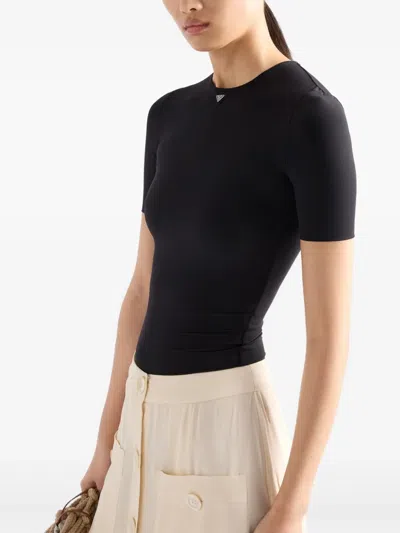 Prada Basic T-shirt In Black