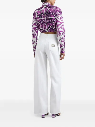 Dolce & Gabbana Trousers Wide-leg Five Pockets In White