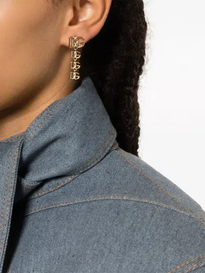 Dolce & Gabbana Logo Drop Earrings