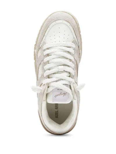 Axel Arigato Suede And Leather Sneakers With Cushioned Sole In White