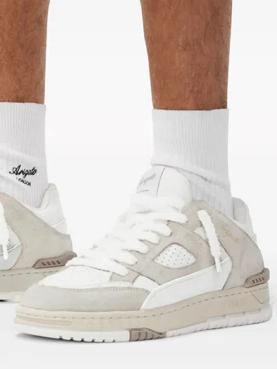 Axel Arigato Suede And Leather Sneakers With Cushioned Sole In White