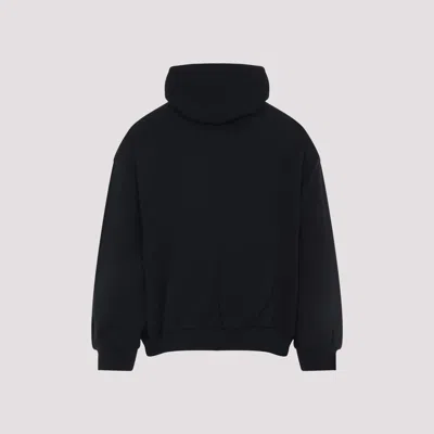 Balenciaga Black Hoodie With Fixed Hood And Logo Lettering On The Front In Cotton Man In Black