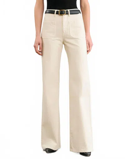 Nili Lotan Florence High-rise Flare Leg Pant In Stone In White