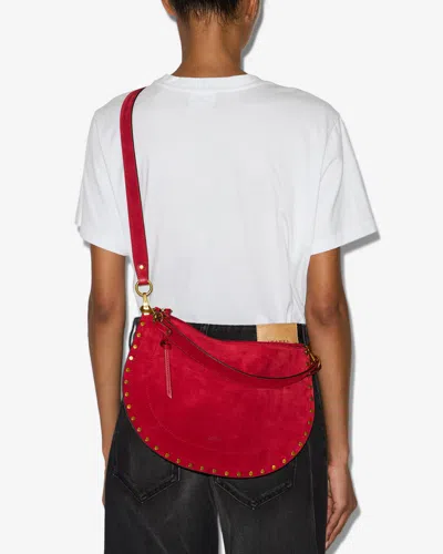 Isabel Marant Oskan Soft Zip Bag In Red
