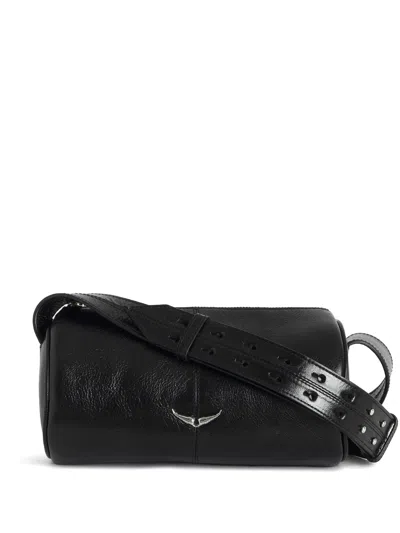 Zadig & Voltaire Le Doudou Vintage Patent Crossbody Bag In Black