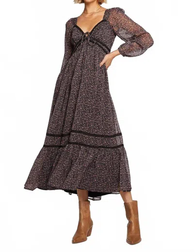 Saltwater Luxe Merrell Maxi Dress In Black In Gray