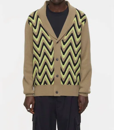 Closed Cashmere Mix Cardigan In Primary Yellow In Brown