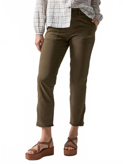 Sanctuary Peace Maker Cropped Pants In Burnt Olive In Brown