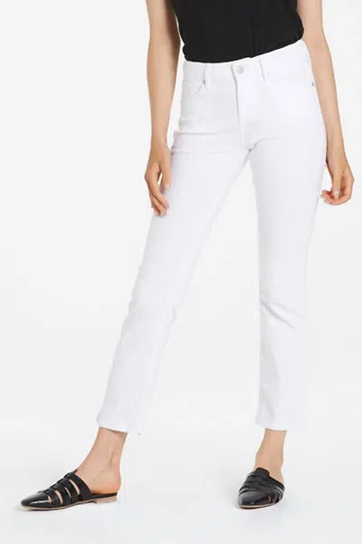 Dear John Denim Blaire High Rise Ankle Slim Straight Jeans In White In White