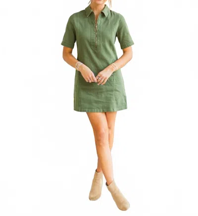 Baby Pink Kassie Dress In Olive