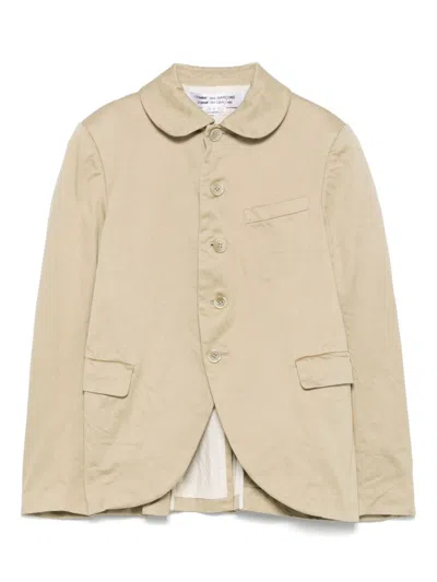 Comme Comme Beige Single-breasted Blazer In Neutral