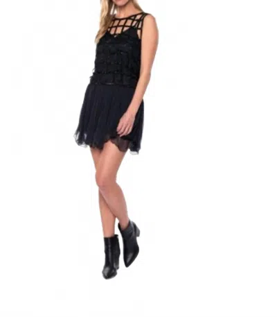 Mahila Dola Strapless Mini Dress With Sequins Detail In Black In Black