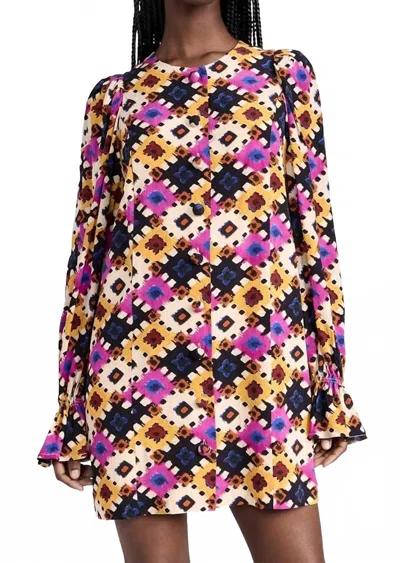 Rhode Nara Dress In Aquarelle In Multi