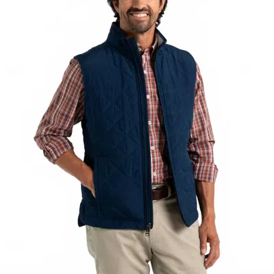 Duck Head Fremont Performance Quilted Vest In Royal Navy In Blue