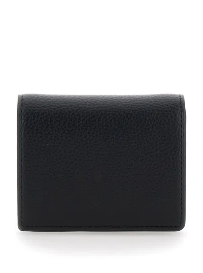 Vivienne Westwood Black Bi-fold Wallet With Logo Orb Black In Black