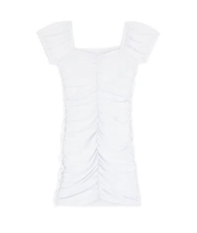 Cheryl Creations Junior's Amelia Ruched Dress In White In White