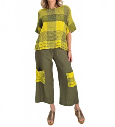 Chalet Et Ceci Dallas Pant/ Tuscan In Olive Green/ Tellow In Green