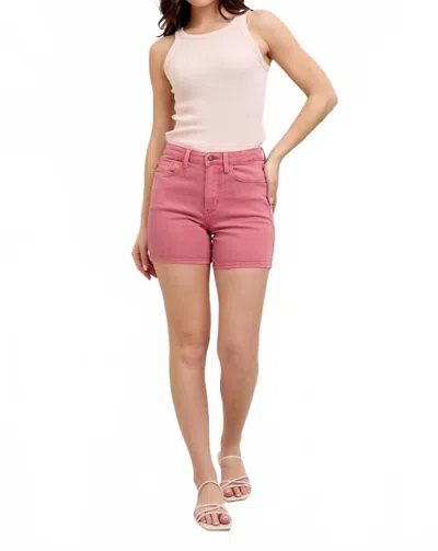 Judy Blue High Waist Denim Short In Rose In Pink