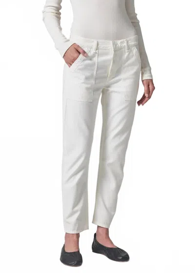 Citizen Of Humanity Leah Cargo Pant In Pashmina In White