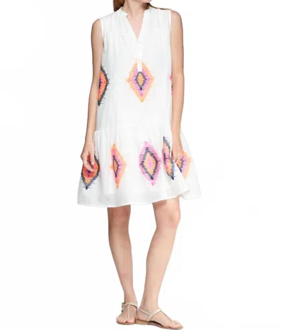 Vilagallo Short Sleeveless Dress In White In White