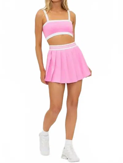 Beach Riot Indy Colorblock Sports Bra In Pink