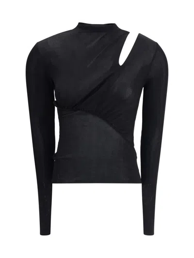 Self-portrait Self Portrait Women Cut Out Knit Top In Black