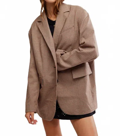Free People Reggie Blazer In Ginger In Brown