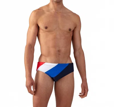 Ron Dorff Swim Briefs Panelled In French Blue In Multi