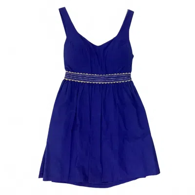 Judith March Women's Poplin Dress In Royal Blue In Blue
