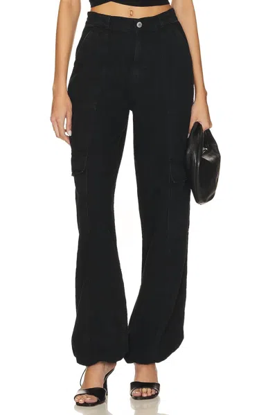Simkhai Calista Denim Cargo Pant In Washed Black In Black