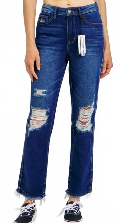 Judy Blue Full Size High Waist Rigid Magic Heavy Destroy Straight Jeans main image 1