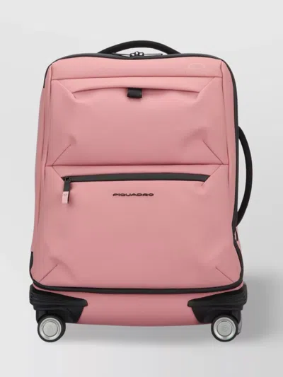 Piquadro Rolling Suitcase With Four Wheels And Telescopic Handle