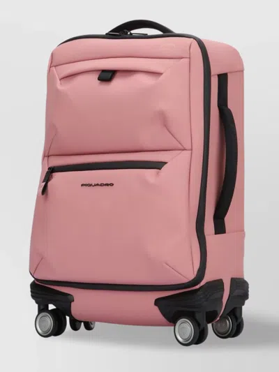 Piquadro Rolling Suitcase With Four Wheels And Telescopic Handle