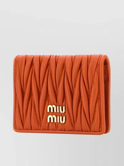 Miu Miu Quilted Rectangular Leather Card Holder