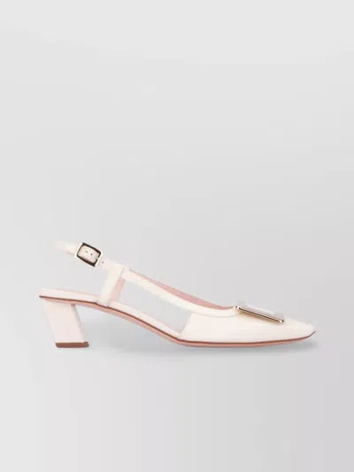Roger Vivier Vivier Sling Back Dec 45 Block Heel In White