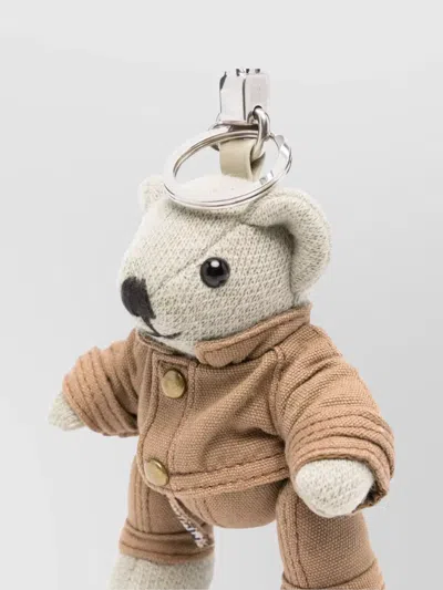 Burberry Thomas Bear Charm Keyring In Metallic