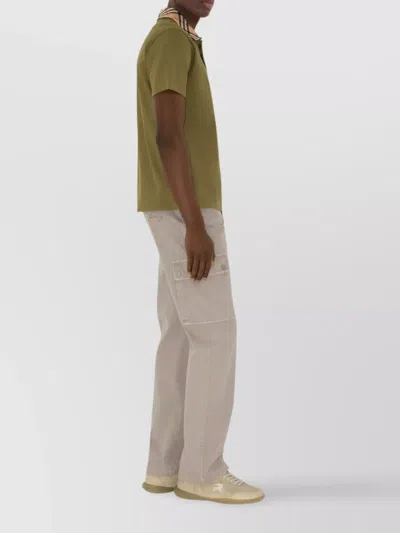 Burberry Organic Cotton Blend Polo Shirt In Green