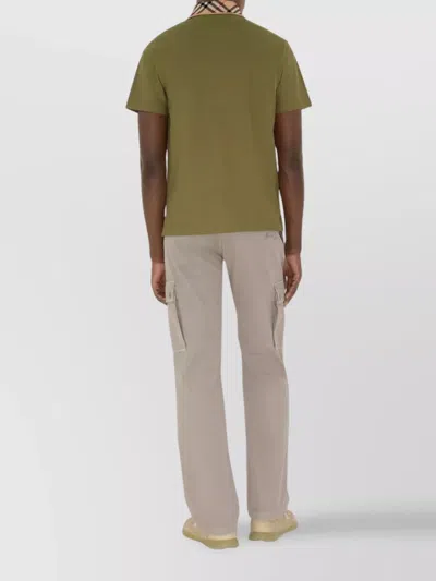Burberry Organic Cotton Blend Polo Shirt In Green