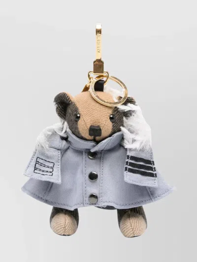 Burberry Teddy Bear Cape Keyring In Gold