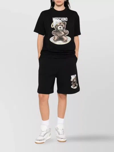 Moschino Teddy Bear Crewneck T-shirt In Black