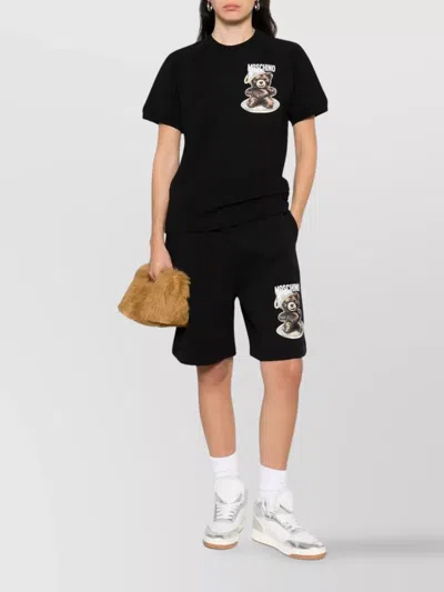 Moschino Teddy Bear Crewneck T-shirt In Black