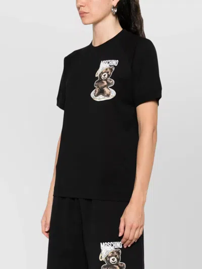 Moschino Teddy Bear Crewneck T-shirt In Black
