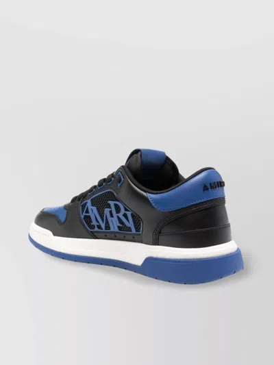Amiri Low Top Perforated Leather Sneakers In Black