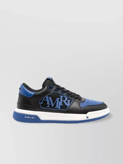 Amiri Low Top Perforated Leather Sneakers In Black