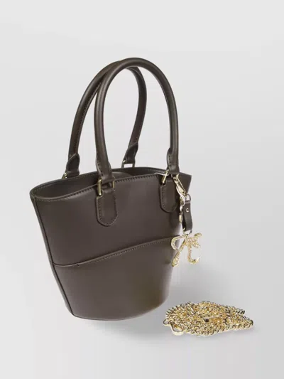 Self-portrait Structured Tote Bag With Detachable Chain Strap