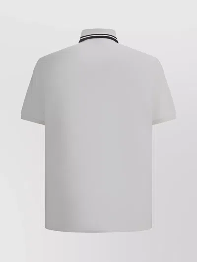 Gucci Logoed Cotton Polo Shirt With Welt Pocket In White