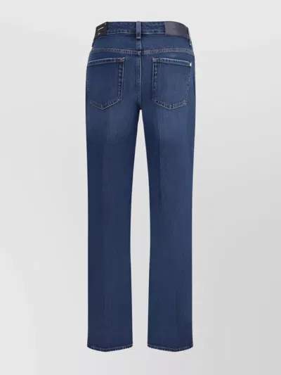 7 For All Mankind Versatile Straight Cut Jeans In Blue