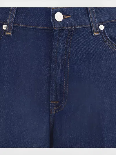 7 For All Mankind High Rise Wide Leg Pants In Halona In Blue